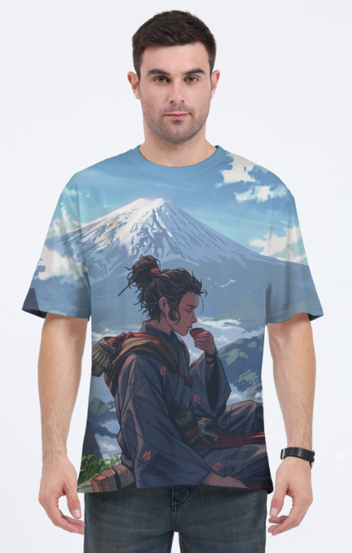 TrendyTreasurrs Anime Thinking Theme Oversized T-Shirt – Contemplate in Style