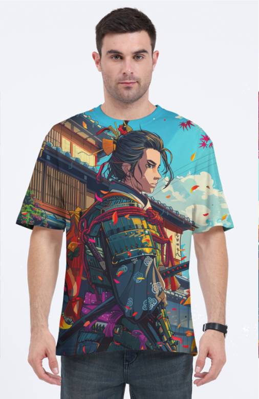 TrendyTreasurrs Anime Print Oversized T-Shirt for Men – Bold. Creative. Unmatched.