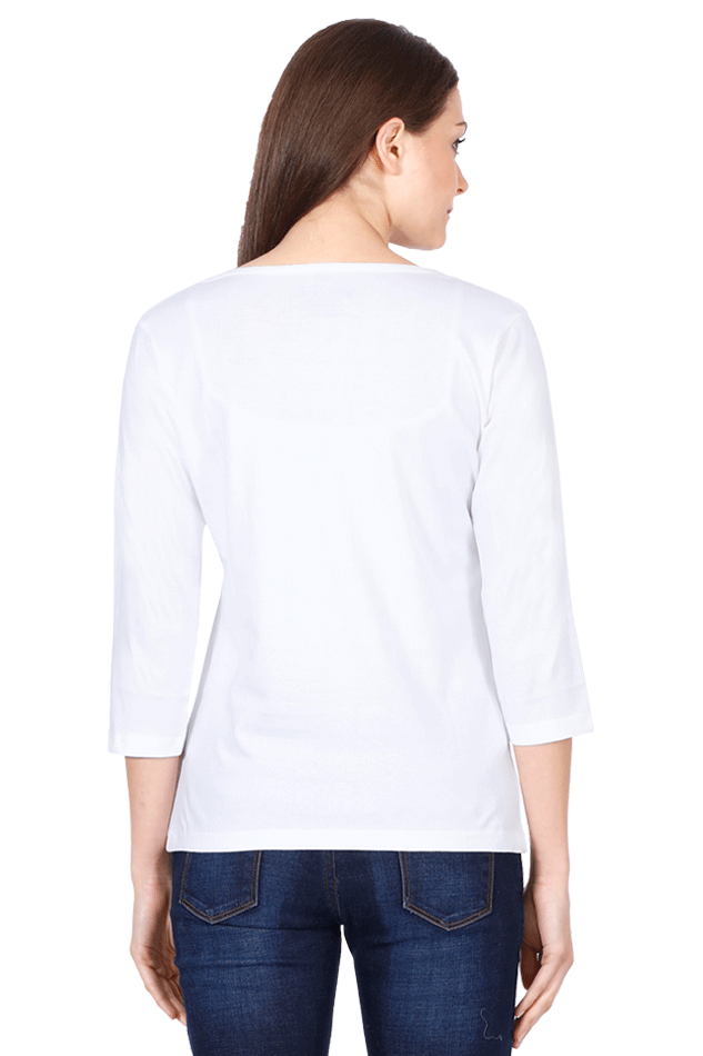 TrendyTreasurrs Women's Round Neck Full Sleeve T-Shirt – Classic Comfort, Everyday Style